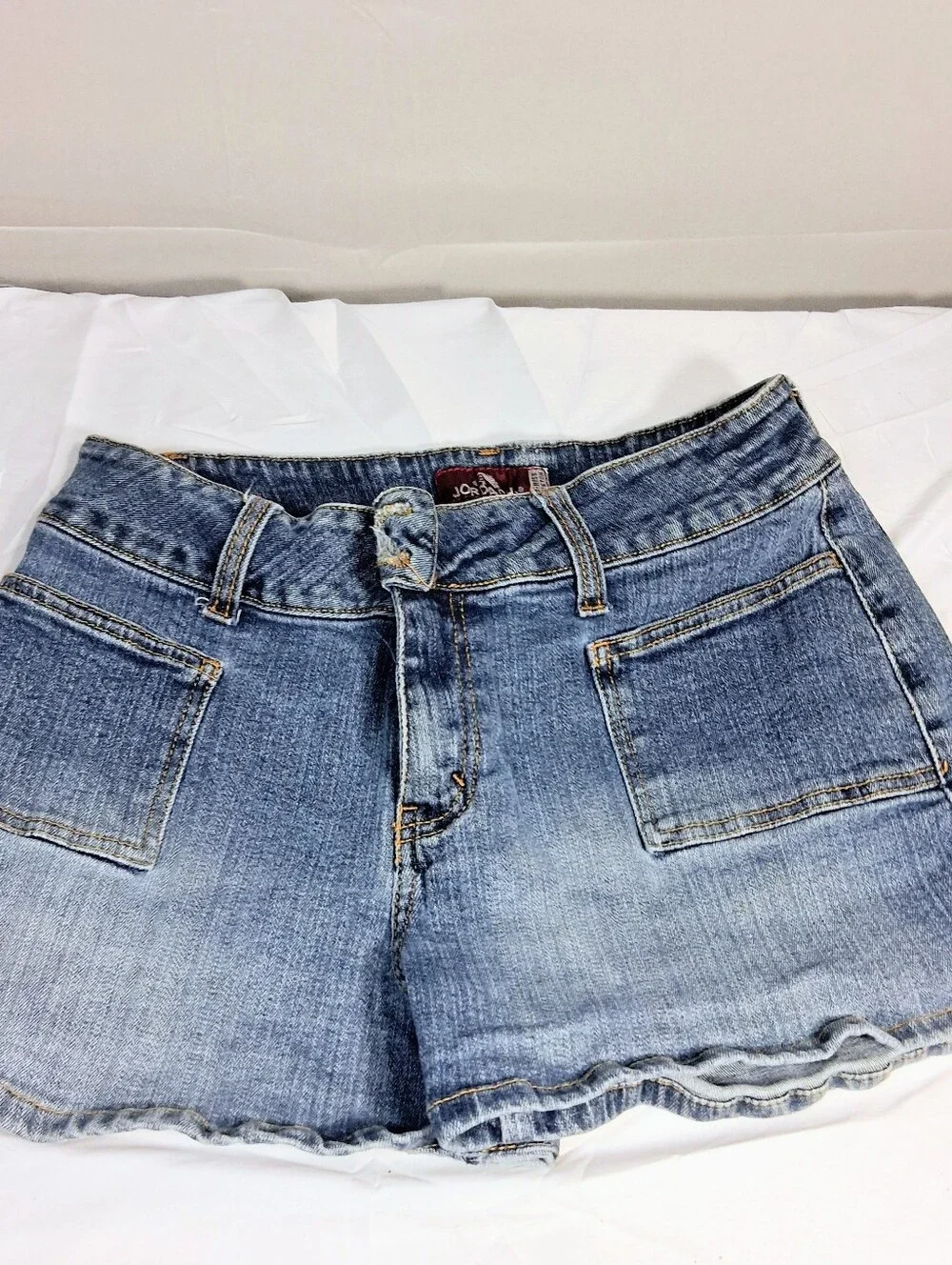 Girl's 11-12 Jordache Classic Medium Blue Denim Button And Zip Closure Jeans